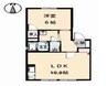 グレースタウン　A棟 1LDKの間取り