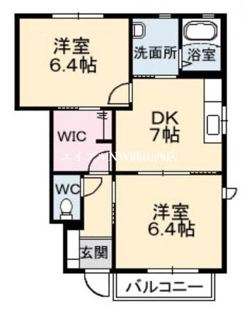 間取図 カトレアハイツⅡ　Ｄ棟