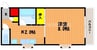 KAUL築港新町 1Kの間取り