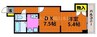 KM大元駅前 1DKの間取り