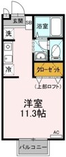 エクレール青江 1Rの間取り