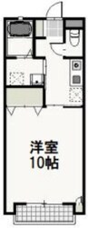 サンハイツ福富 1Kの間取り