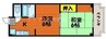 レジデンス春日町 2Kの間取り