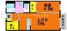 サンクレバリーC 1LDKの間取り
