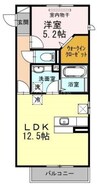 サクラコーポＡ棟 1LDKの間取り