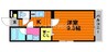 ピアチェーレ医大東 1Kの間取り