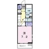 ウィステリアガーデン 1Kの間取り