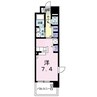 レジデンス西川 1Rの間取り