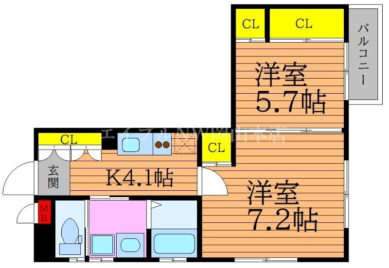 間取り図 クローバーハウス