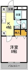 ライフ西市 1Kの間取り