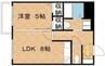 グランデュール医大南 1LDKの間取り