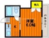 ホワイトメゾン津島　Ｃ棟 1Kの間取り