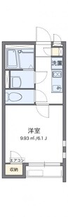クレイノサンアクール 1Kの間取り