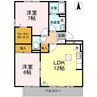 セジュール田中 2LDKの間取り