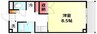 Fマンション 1Kの間取り