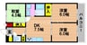 オルセーメゾン山川　C棟 3DKの間取り