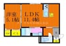 AZUKI 1LDKの間取り