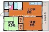 Ｓ＆Ｉビル 2LDKの間取り