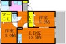 フロリアーデ平野 2LDKの間取り