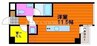 シャインコート岡南町 1Rの間取り