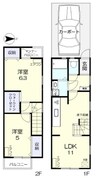 表町3丁目戸建 2LDKの間取り