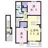 ラメールＢ 2LDKの間取り