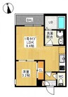 REGALEST OKAYAMA 1LDKの間取り