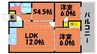 ブルージュ下中野 2LDK+Sの間取り