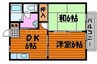 フレグランス・マリーⅠ 2DKの間取り