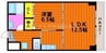 ミヤケビル 1LDKの間取り