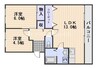 ジョイフル今 2LDKの間取り