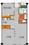 中仙道レジデンス 2LDKの間取り