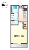 メゾン　サフィール 1Kの間取り