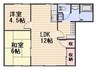 ロジュマン福田 2LDKの間取り