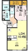 ゆず桑田町 1LDKの間取り