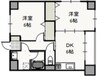ウッドコート医大南 2DKの間取り
