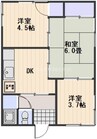 正本様貸家1 3DKの間取り