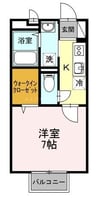 ルミエール８ 1Kの間取り