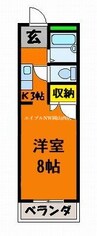 メゾンドソレイユ 1Kの間取り