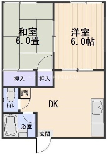 間取図 フェリス大安寺