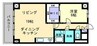 旭川スカイハイツ 1LDKの間取り