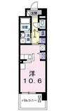 サンリットⅢ 1Rの間取り