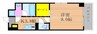 CREGRAD(クレグラッド） 1Kの間取り