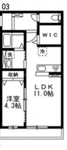 アリエッタⅠ 1LDKの間取り
