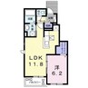 メゾフォルテ京山 1LDKの間取り