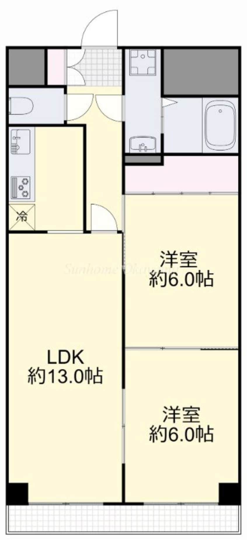 間取図 コロニアルリビング西島田ウエストタワー