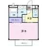 マーベラス中仙道 1Kの間取り