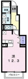 インフィニティー 1Rの間取り