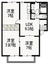 ミルグレース大福　Ｅ棟 3LDKの間取り