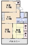アブニール福富 3DKの間取り